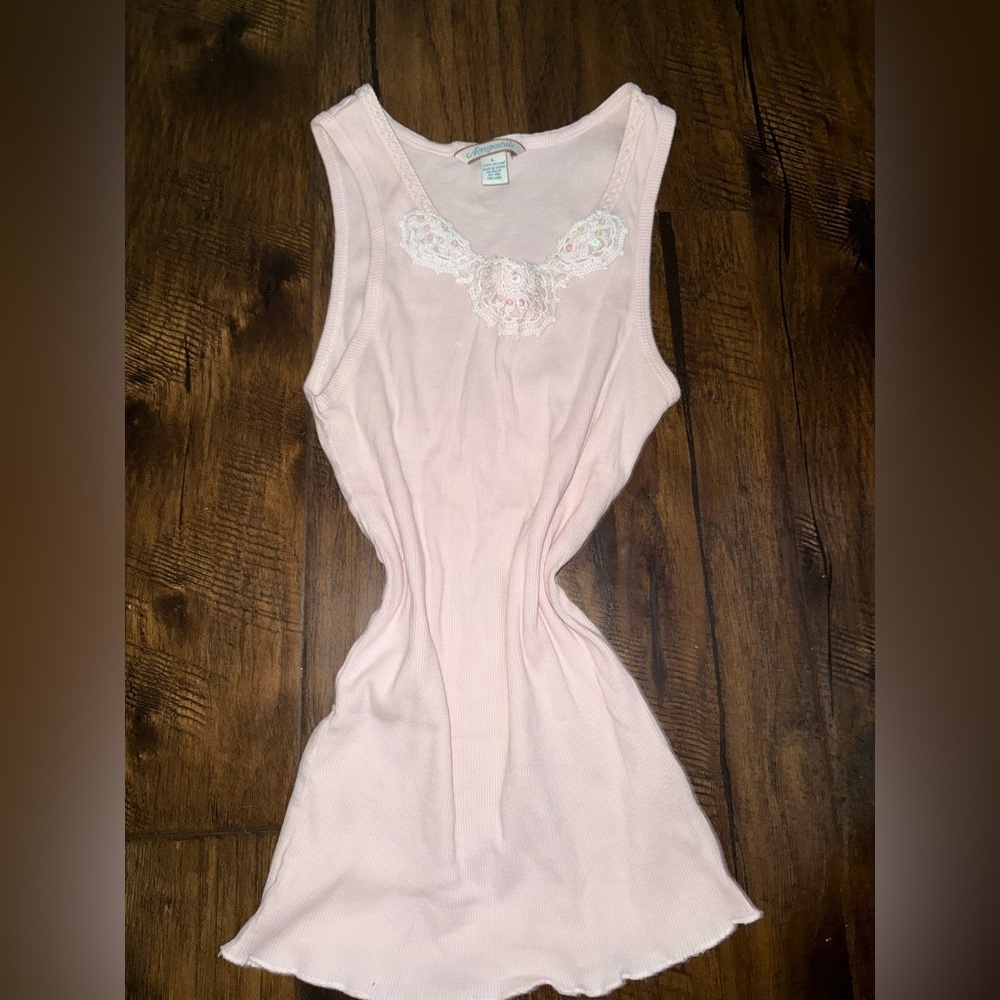 Super‎ Rare Vintage Aeropostale Tank Top Baby Pink Size Large
